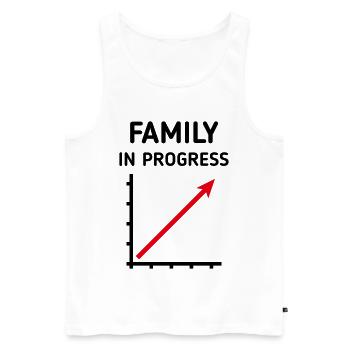 Family In Progress (Schwanger / Eltern / 2C) - Männer Premium Bio Tank Top - Weiß - Vorne - Michal (187cm)