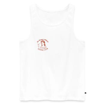 It's Always 5 O'CLock Social Club (Gals) - Männer Premium Bio Tank Top - Weiß - Vorne - Michal (187cm)