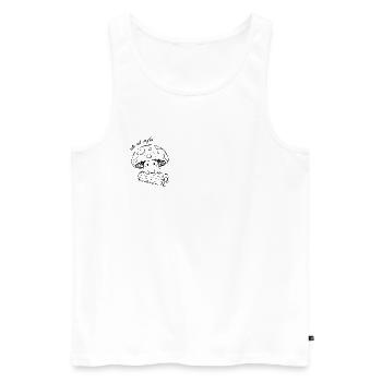 Süßer Pilz - cute but psycho - Men's Premium Organic Tank Top - white - Front - AI Model Male 178 light (178cm)