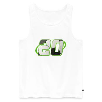 20 Birthday Soccer 20 Years Soccer Player - Men's Premium Organic Tank Top - white - Front - AI Model Male 178 light (178cm)