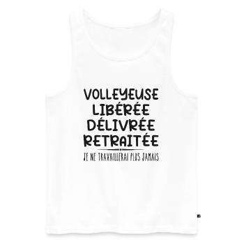 Volleyball player celebrates her retirement with humor gift - Men's Premium Organic Tank Top - white - Front - Michal (187cm)