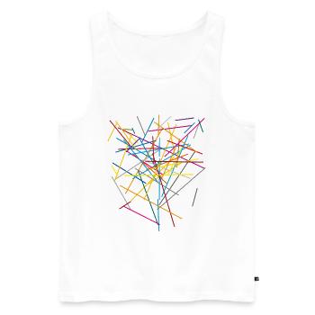 Muster Abstrakt - Männer Premium Bio Tank Top - Weiß - Vorne - AI Model Male 178 light (178cm)