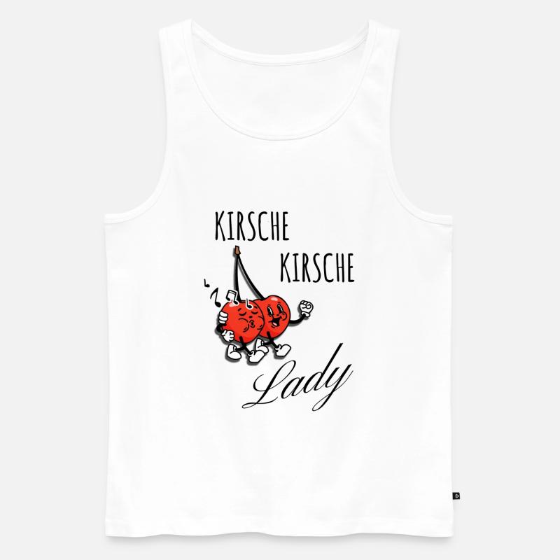 Kirsche Kirsche Lady - Männer Premium Bio Tank Top - Weiß