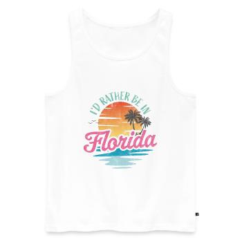 I'd rather be in Florida - Men's Premium Organic Tank Top - white - Front - AI Model Male 178 light (178cm)