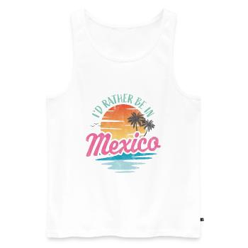I'd rather be in Mexico - Men's Premium Organic Tank Top - white - Front - Michal (187cm)