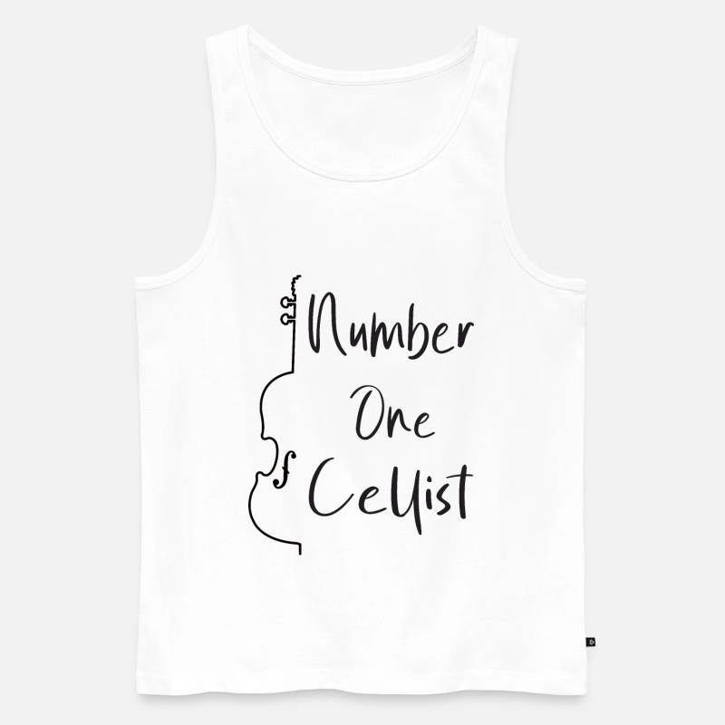 Cello Cellist Violoncello - Männer Premium Bio Tank Top - Weiß
