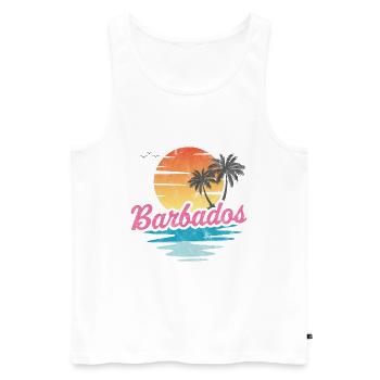 Barbade - Débardeur bio Premium Homme - blanc - Devant - Michal (187cm)