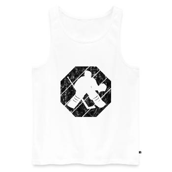 Eishockey im retro oder vintage Style für Kinder - Men's Premium Organic Tank Top - white - Front - AI Model Male 178 light (178cm)