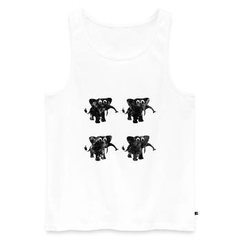 Eléphant éléphant pour enfants - Débardeur bio Premium Homme - blanc - Devant - Michal (187cm)