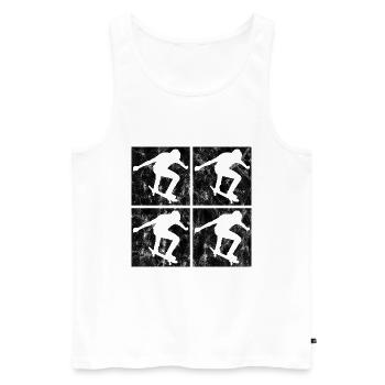 Skateboarder Skateboard Skater Skate Skateing - Männer Premium Bio Tank Top - Weiß - Vorne - Michal (187cm)