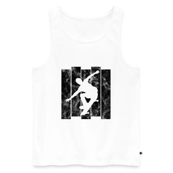 Skateboarder Skateboard Skater Skate Skateing - Männer Premium Bio Tank Top - Weiß - Vorne - Michal (187cm)