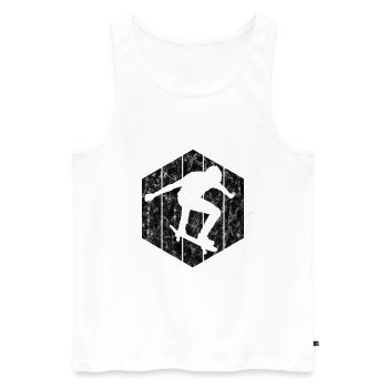 Skateboarder Skateboard Skater Skate Skateing - Männer Premium Bio Tank Top - Weiß - Vorne - Michal (187cm)