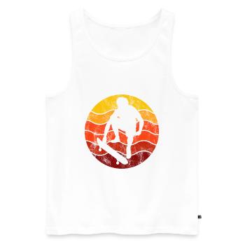 Skateboarder Skateboard Skater Skate Skateing - Débardeur bio Premium Homme - blanc - Devant - Michal (187cm)
