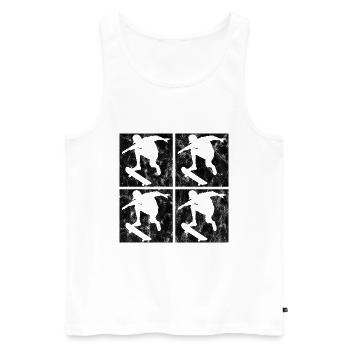 Skateboarder Skateboard Skater Skate Skateing - Männer Premium Bio Tank Top - Weiß - Vorne - Michal (187cm)