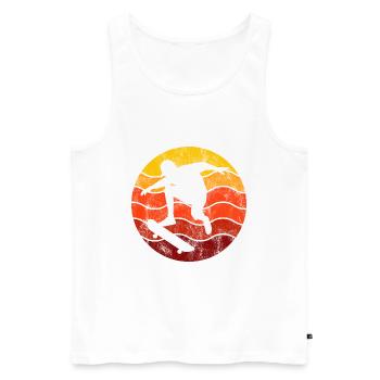 Skateboarder Skateboard Skater Skate Skateing - Débardeur bio Premium Homme - blanc - Devant - Michal (187cm)