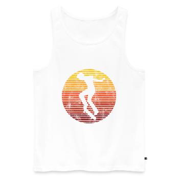 Skateboarder Skateboard Skater Skate Skateing - Débardeur bio Premium Homme - blanc - Devant - Michal (187cm)