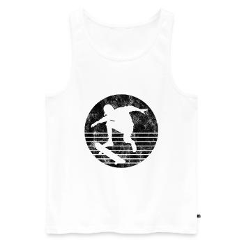 Skateboarder Skateboard Skater Skate Skateing - Débardeur bio Premium Homme - blanc - Devant - Michal (187cm)