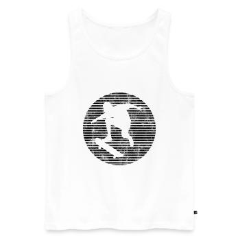 Skateboarder Skateboard Skater Skate Skateing - Débardeur bio Premium Homme - blanc - Devant - Michal (187cm)