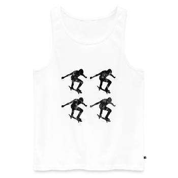 Skateboarder Skateboard Skater Skate Skateing - Débardeur bio Premium Homme - blanc - Devant - Michal (187cm)