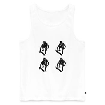 Skateboarder Skateboard Skater Skate Skateing - Débardeur bio Premium Homme - blanc - Devant - Michal (187cm)