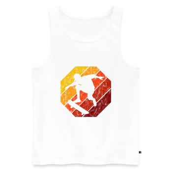Skateboard Skateboarder Skater Skate Skateing - Men's Premium Organic Tank Top - white - Front - Michal (187cm)