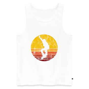 Skateboard Skateboarder Skater Skate Skateing - Men's Premium Organic Tank Top - white - Front - Michal (187cm)