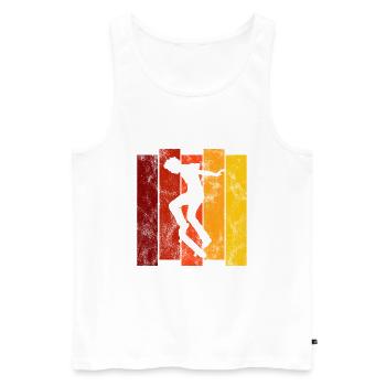 Skateboard Skateboarder Skater Skate Skateing - Débardeur bio Premium Homme - blanc - Devant - Michal (187cm)