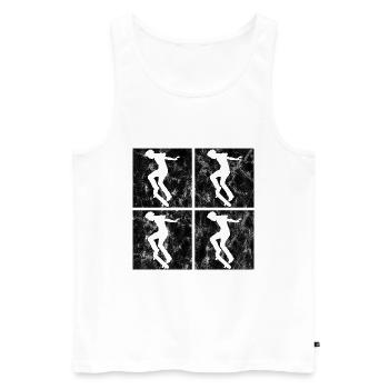 Skateboard Skateboarder Skater Skate Skateing - Männer Premium Bio Tank Top - Weiß - Vorne - Michal (187cm)