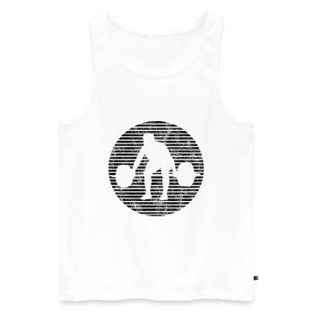 Bodybuilding Bodybuilder GYM Fitnessstudio Retro - Männer Premium Bio Tank Top - Weiß - Vorne - Michal (187cm)