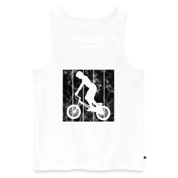 BMX Vélo Vélo Rétro Cadeau Vélo Motocross - Débardeur bio Premium Homme - blanc - Devant - Michal (187cm)