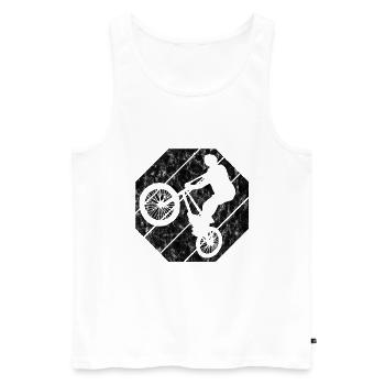 BMX Bike Bike Retro Gift Bicycle Motocross - Men's Premium Organic Tank Top - white - Front - Michal (187cm)