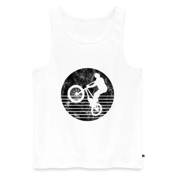 BMX Bike Bike Retro Gift Bicycle Motocross - Men's Premium Organic Tank Top - white - Front - Michal (187cm)
