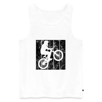 BMX Bike Bike Retro Gift Bicycle Motocross - Men's Premium Organic Tank Top - white - Front - Michal (187cm)