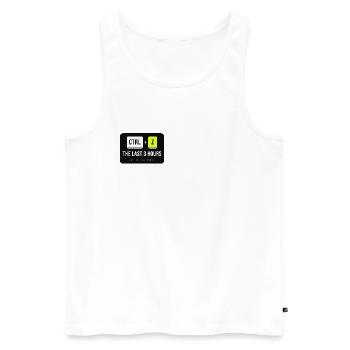 Strg Z: Die letzten 3 Stunden - Männer Premium Bio Tank Top - Weiß - Vorne - Michal (187cm)