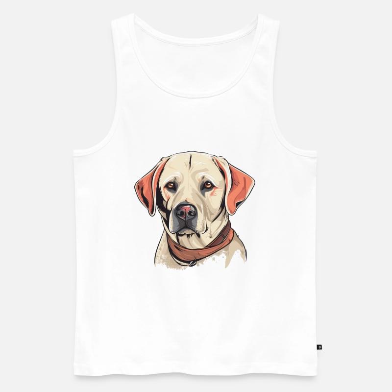 Labrador - Männer Premium Bio Tank Top - Weiß
