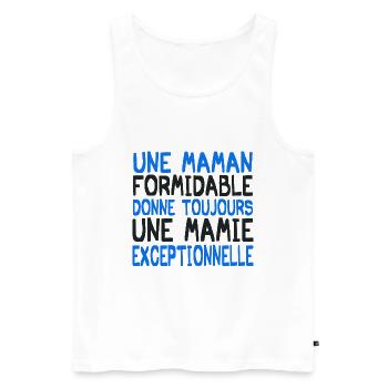 une maman formidable - Débardeur bio Premium Homme - blanc - Devant - Michal (187cm)