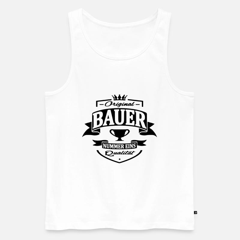 bauer - Männer Premium Bio Tank Top - Weiß