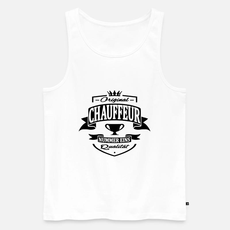 chauffeur - Männer Premium Bio Tank Top - Weiß