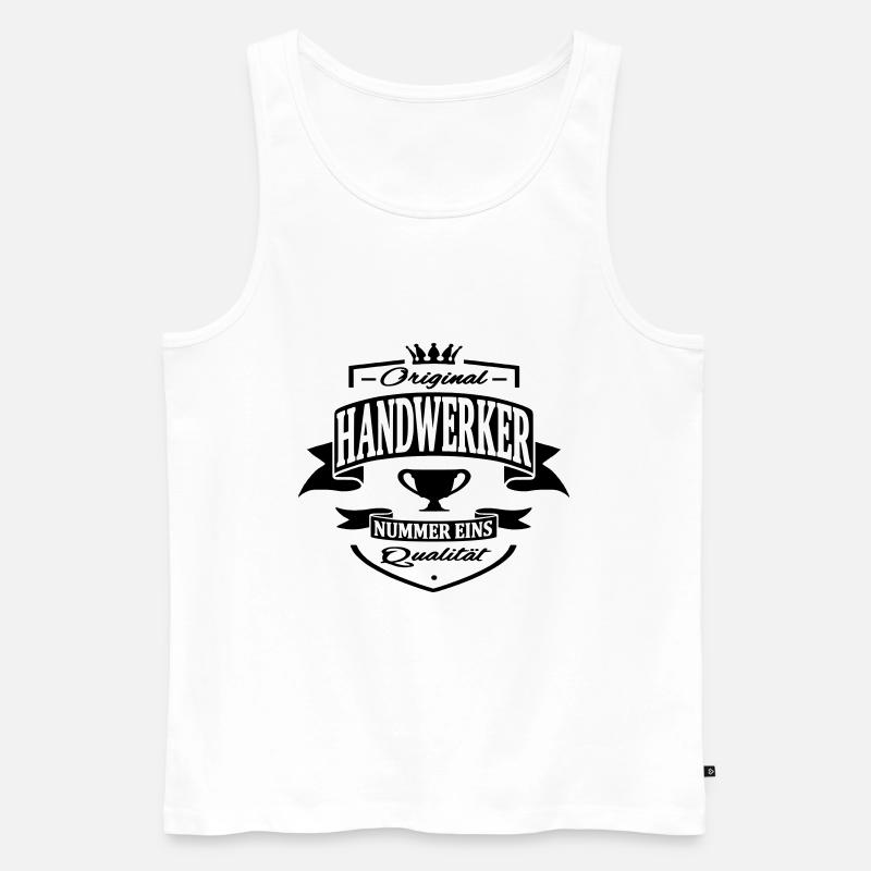 handwerker - Männer Premium Bio Tank Top - Weiß