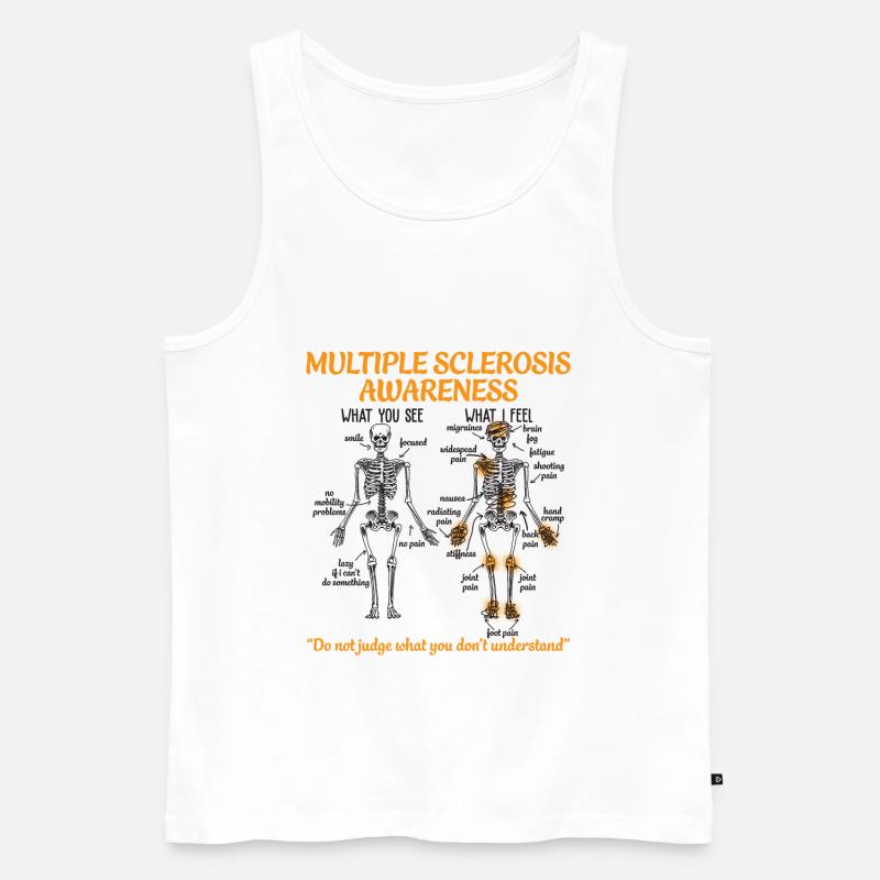 Multiple Sclerosis Awareness - Männer Premium Bio Tank Top - Weiß