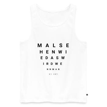 51. Geburtstag 51 Jahre Geschenk Sehtest - Männer Premium Bio Tank Top - Weiß - Vorne - Michal (187cm)