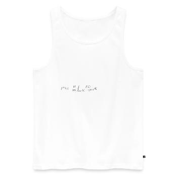 Formule intégrale de Cauchy - Débardeur bio Premium Homme - blanc - Devant - AI Model Male 178 light (178cm)