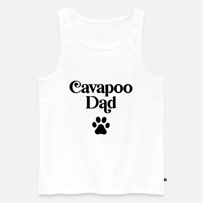Cavapoo Dad - Men's Premium Organic Tank Top - white