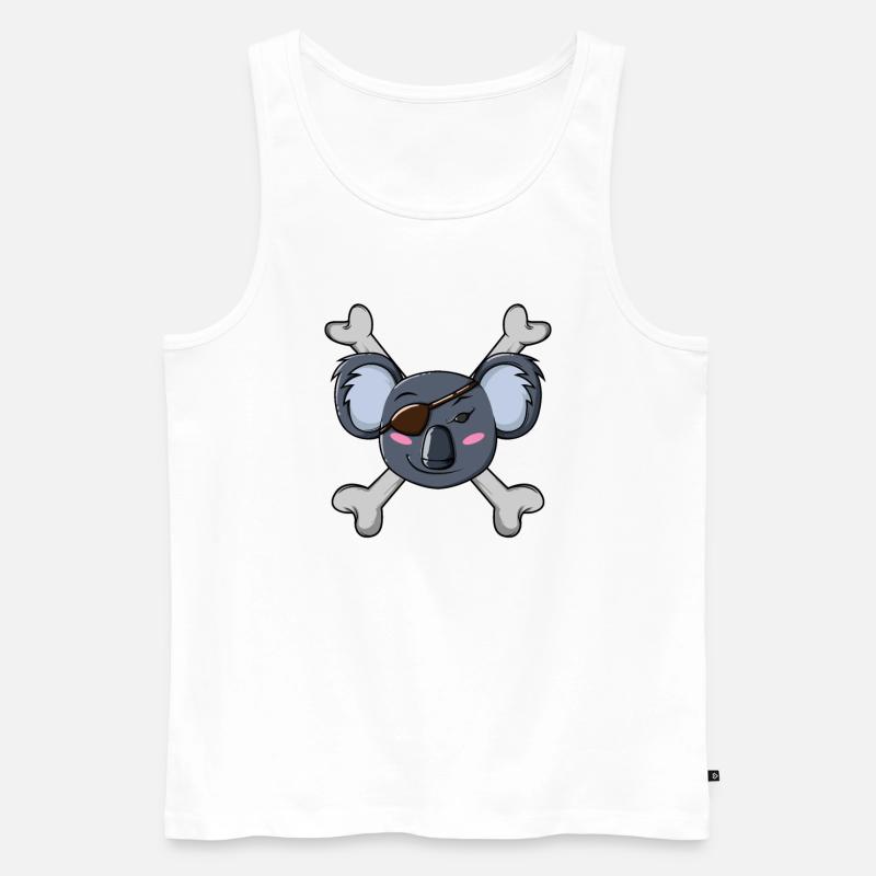 Piraten-Koala - Männer Premium Bio Tank Top - Weiß
