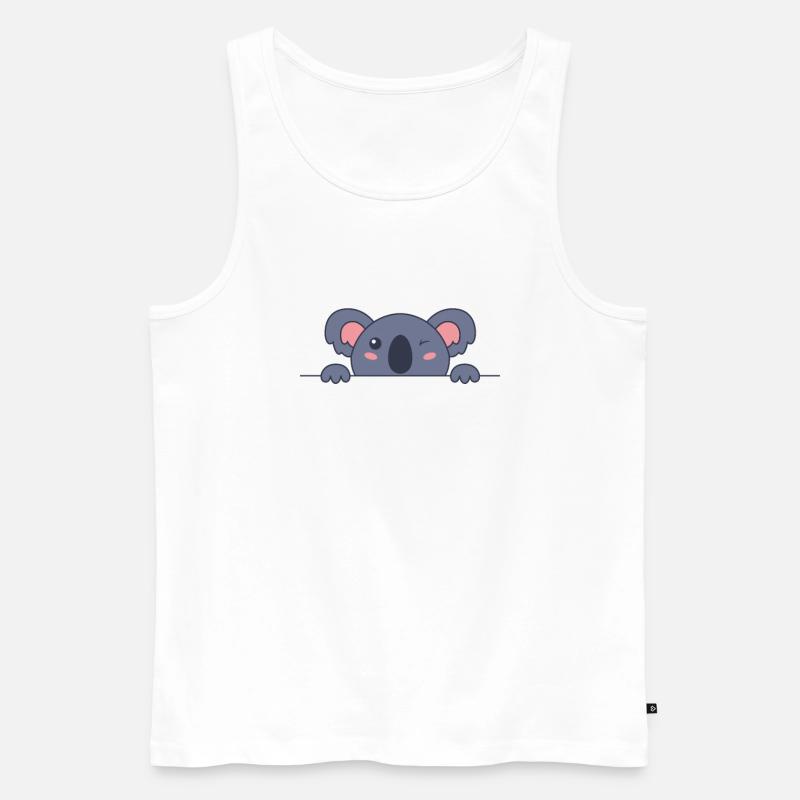 Koala versteckt sich - Männer Premium Bio Tank Top - Weiß
