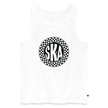 Musique Ska - Débardeur bio Premium Homme - blanc - Devant - Michal (187cm)