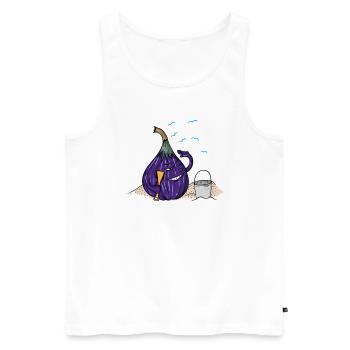 Fig on the beach - Men's Premium Organic Tank Top - white - Front - Michal (187cm)