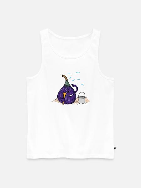 Fig on the beach - Men's Premium Organic Tank Top - white
