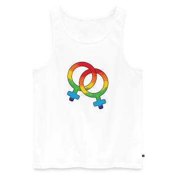 LGBT Homo Lesbisch - Männer Premium Bio Tank Top - Weiß - Vorne - AI Model Male 178 light (178cm)