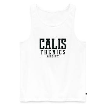 Calisthenics Addict - Débardeur bio Premium Homme - blanc - Devant - AI Model Male 178 light (178cm)